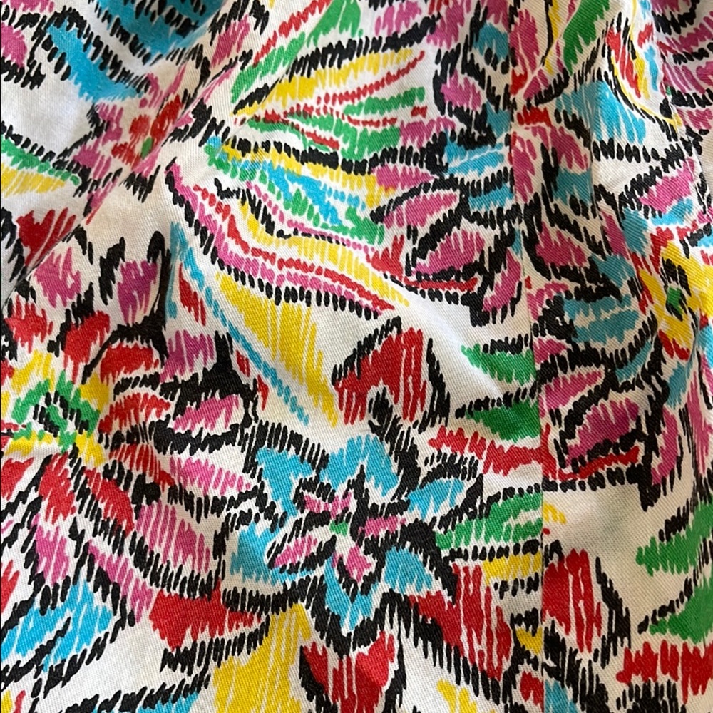 Vintage Rave Red and Pink Bermudas with Elastic Waist - Picture 6 of 7
